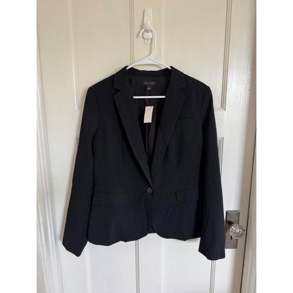 NWT Ann Taylor black classic blazer size 8
